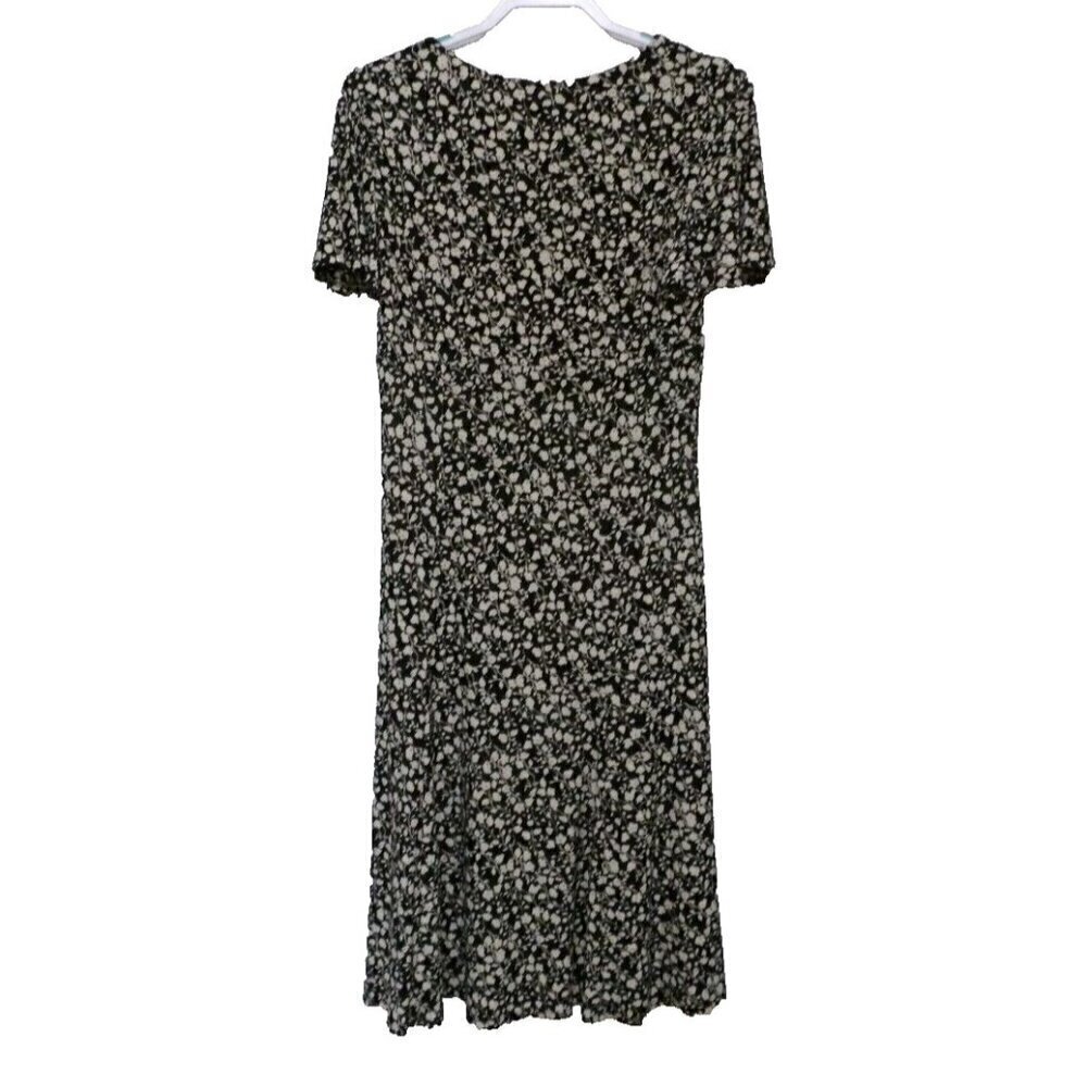 CHAPS beige and black polyester blend women's dress size M - Picture 3 of 3